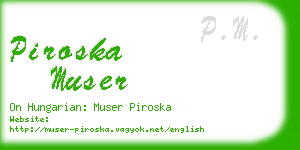 piroska muser business card